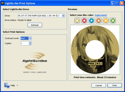 driver for labelflash dvd software